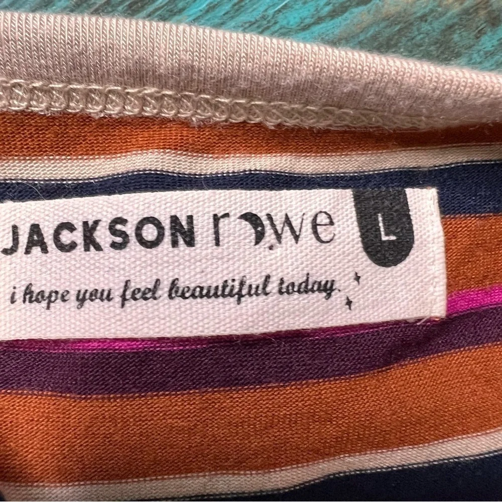 Jackson Rowe Knotty Striped Long Sleeve Shirt Size Large - Picture 9 of 10